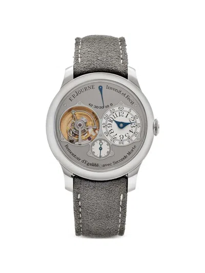 Pre-owned F.p. Journe 2006 Tourbillon Souverain 40mm Watch In Gray