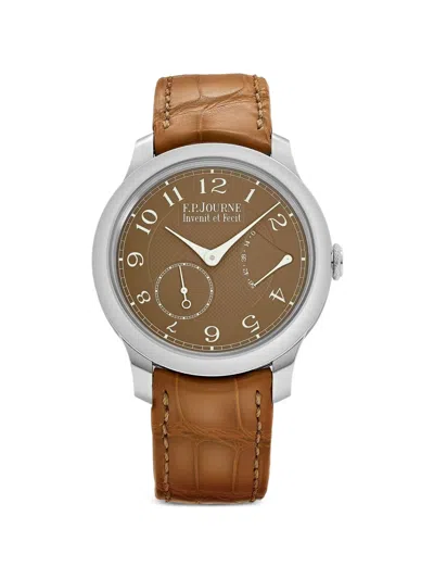 Pre-owned F.p. Journe 2025 Unworn Chronomètre Souverain 'havana' 40mm Watch In Brown