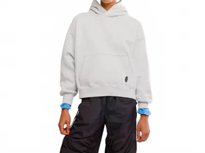 Fp Movement A Cut Above Hoodie In White Heather Grey In Multi