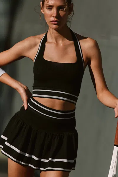 Fp Movement Advantage 2-piece Crop Top And Mini Skirt Set In Black Combo