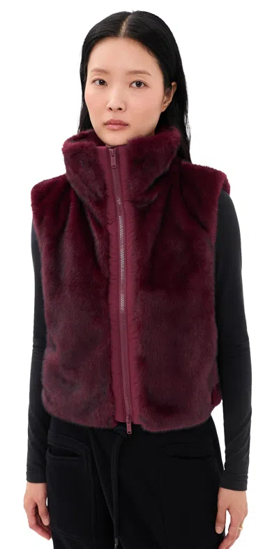 Fp Movement Afterglow Faux Fur Vest Red Velvet In Purple