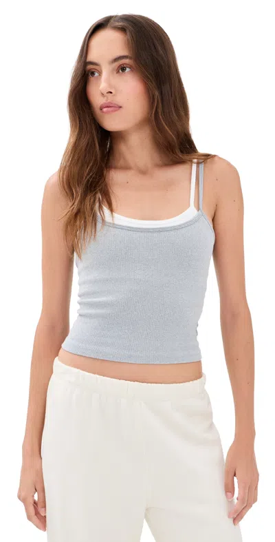 Fp Movement All Clear Coastline Camisole Heather Grey Combo In Blue
