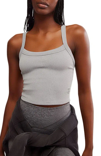 Fp Movement All Clear Rib Crop Camisole In Heather Grey