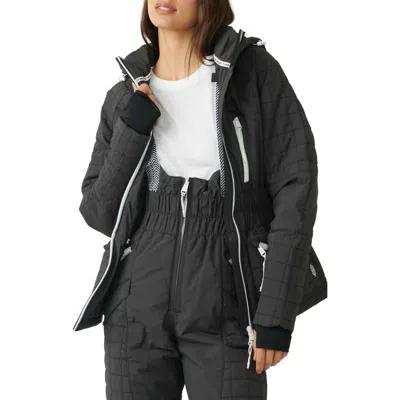 FP MOVEMENT FP MOVEMENT ALL PREPPED QUILTED WATERPROOF SNOW JACKET WITH REMOVABLE HOOD