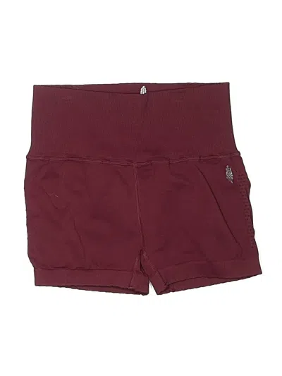 Pre-owned Fp Movement Athletic Shorts In Burgundy