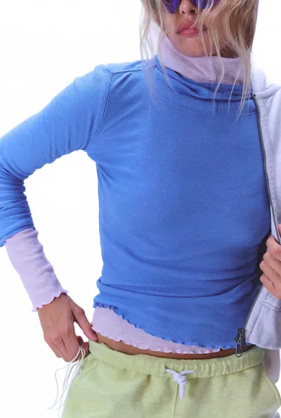 Fp Movement Breathe Easy Long Sleeve Top In Riviera Blue