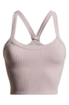 Fp Movement By Free People All Clear Rib Crop Camisole In Oyster