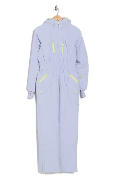 Fp Movement By Free People All Prepped Quilted Waterproof Snowsuit With Removable Hood In Gray