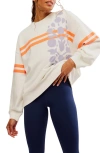 Fp Movement By Free People All Star Oversize Graphic Sweatshirt In Ivory/platinum