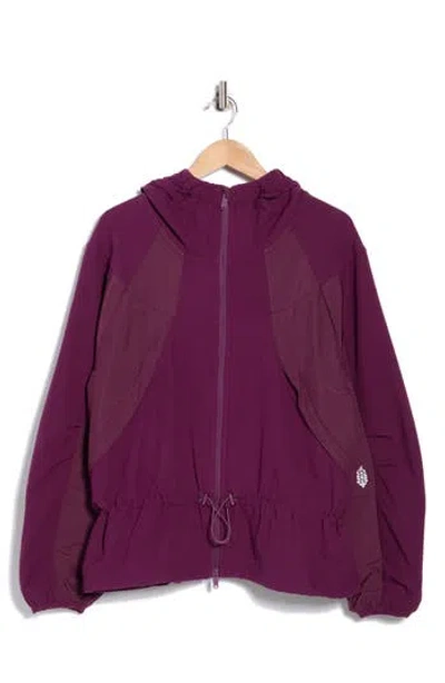Fp Movement By Free People All Terrain Fleece Training Jacket In Purple
