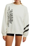Fp Movement By Free People Fp Movement All Star Oversize Graphic Sweatshirt In Ivory/black Combo