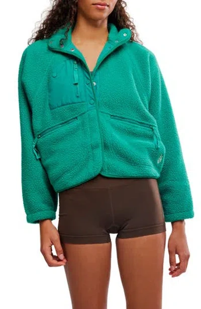 Fp Movement By Free People Fp Movement Hit The Slopes Fleece Jacket In Green