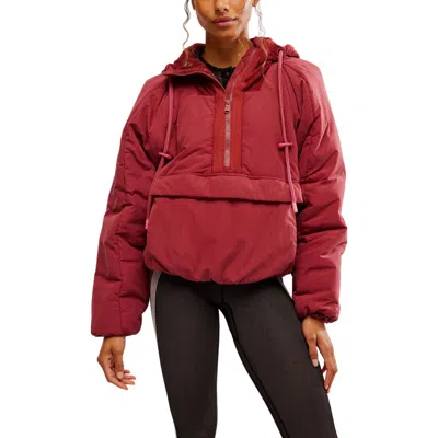 Fp Movement By Free People Fp Movement In A Pillow Water Resistant Packable Puffer Anorak In Sour Cherry