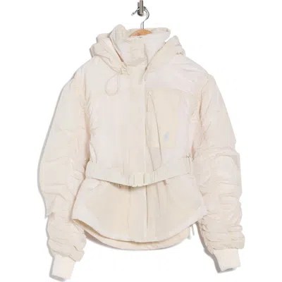 Fp Movement By Free People Fp Movement Lift Love Waterproof Primaloft® Insulated Hooded Jacket In Brown