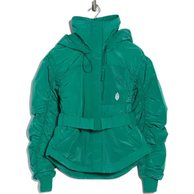 Fp Movement By Free People Fp Movement Lift Love Waterproof Primaloft® Insulated Hooded Jacket In Green