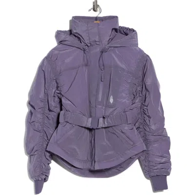Fp Movement By Free People Fp Movement Lift Love Waterproof Primaloft® Insulated Hooded Jacket In Purple