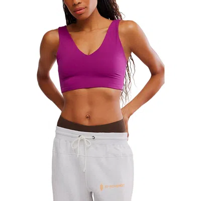 Fp Movement By Free People Fp Movement Never Better Crop V-neck Tank In Purple