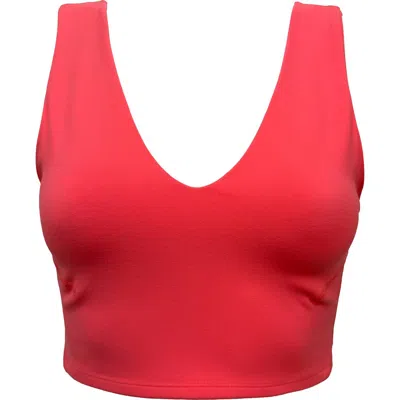 Fp Movement By Free People Fp Movement Never Better Crop V-neck Tank In Red