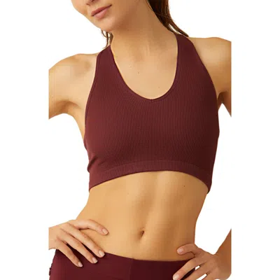 Fp Movement By Free People Free Throw Crop Tank In Oxblood