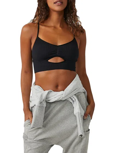 Fp Movement By Free People Free Throw Womens Activewear Yoga Sports Bra In Black