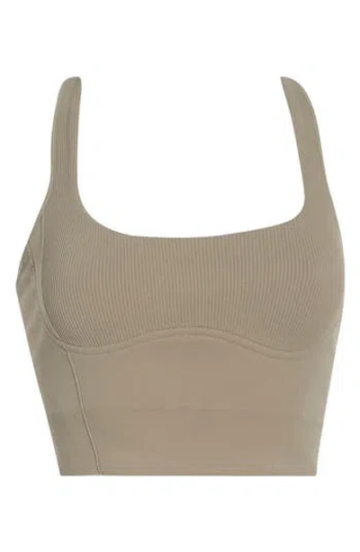 Fp Movement By Free People Happiness Runs Corset Racerback Sports Bra In Gray