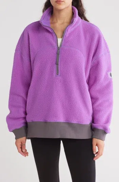 Fp Movement By Free People Hit The Slopes Quarter Zip Jacket In Purple Combo