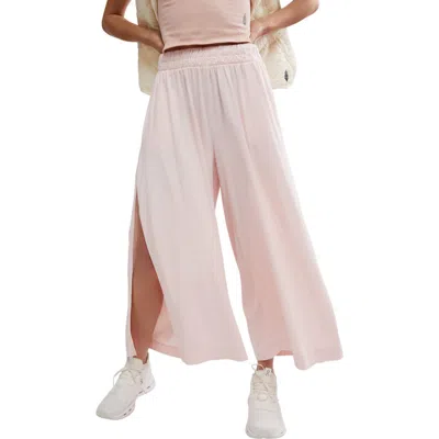 Fp Movement By Free People Hot Shot Slit Wide Leg Pants In Bleached Coral