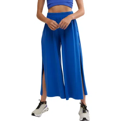 Fp Movement By Free People Hot Shot Slit Wide Leg Pants In Blue