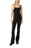 Fp Movement By Free People Rich Soul Flare Leg Jumpsuit In Black