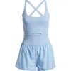 Fp Movement By Free People Righteous Runsie Romper In Oxford Blue