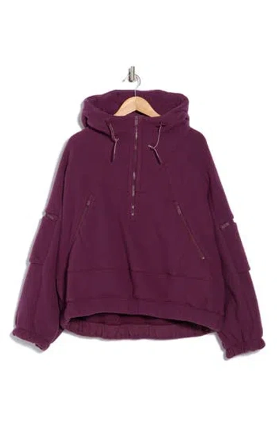 Fp Movement By Free People Wild And Free Fleece Pullover In Purple