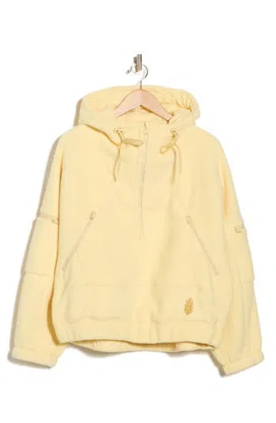 Fp Movement By Free People Wild And Free Fleece Pullover In Yellow