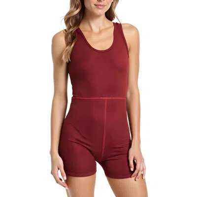 Fp Movement By Free People Womens Ribbed Nylon Romper