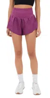 Fp Movement Carpe Diem Shorts Deep Mulberry In Black