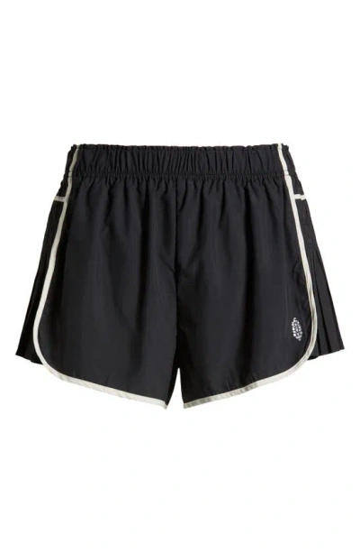 Fp Movement Easy Tiger Side Pleat Shorts In Black