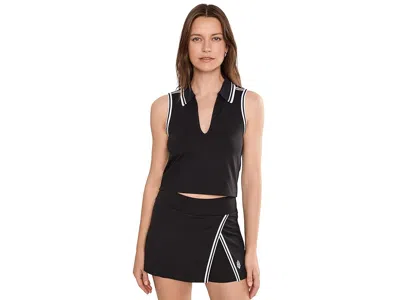 Fp Movement Forehand Polo Women's Clothing Black: Md (women's 8-10) In Blue