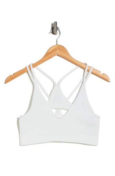 Fp Movement Free Throw Strappy Sports Bra In White
