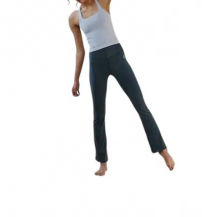 Fp Movement Go To Smooth Flare Pants In Washed Black