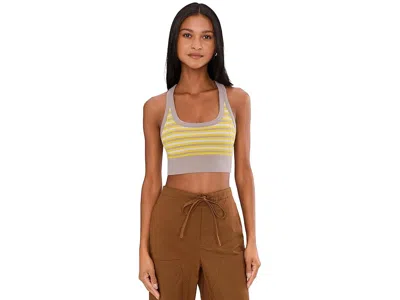 Fp Movement Go To Stripe Bra In Yellow