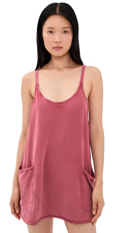 Fp Movement Hot Shot Mini Dress Brick In Brown