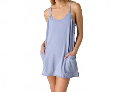 Fp Movement Hot Shot Mini Dress In Blue Ash