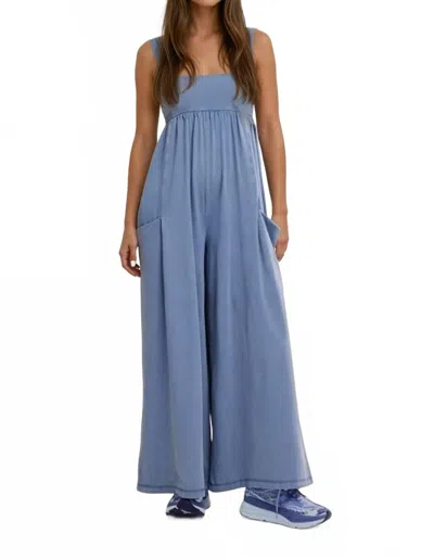 Fp Movement Hot Shot Strappy Onesie In Blue Ash