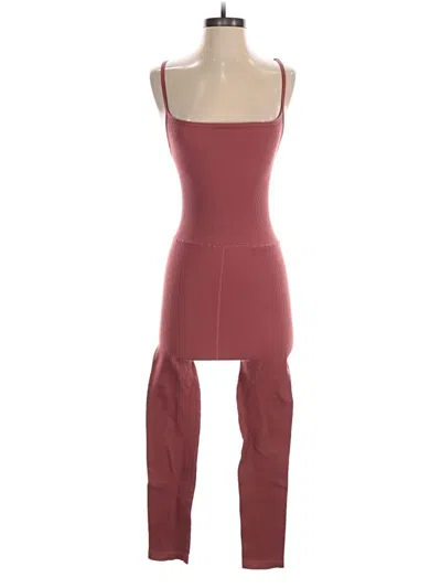 Pre-owned Fp Movement Jumpsuit In Burgundy