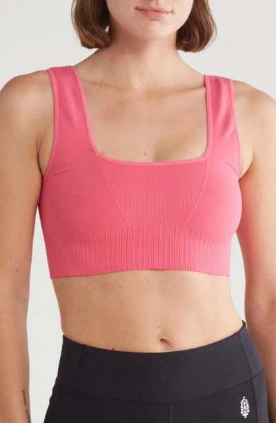 Fp Movement Karma Square Neck Sports Bra In Electric Peony