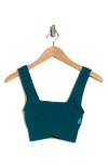 Fp Movement Karma Square Neck Sports Bra In Emerald Green