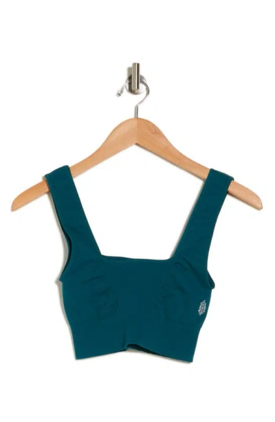 Fp Movement Karma Square Neck Sports Bra In Emerald Green