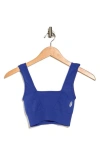 Fp Movement Karma Square Neck Sports Bra In Indigo