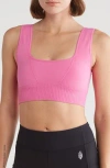 Fp Movement Karma Square Neck Sports Bra In Raspberry Mocha