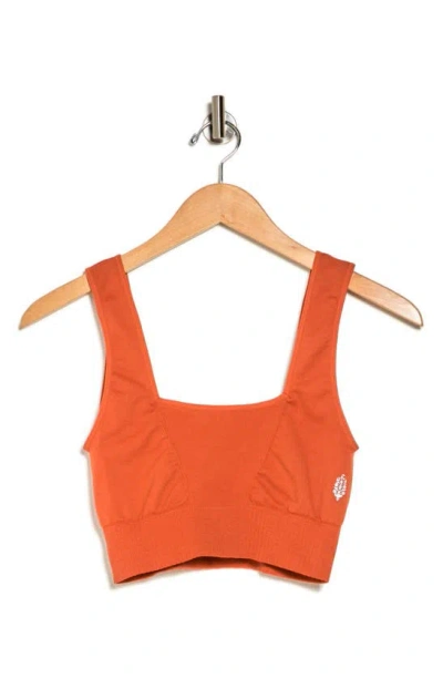 Fp Movement Karma Square Neck Sports Bra In Red Earth