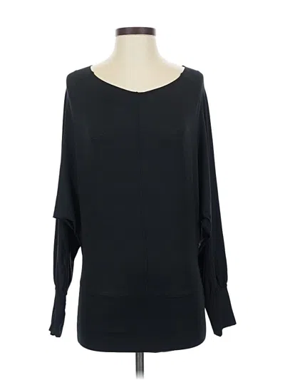 Pre-owned Fp Movement Long Sleeve Blouse In Black